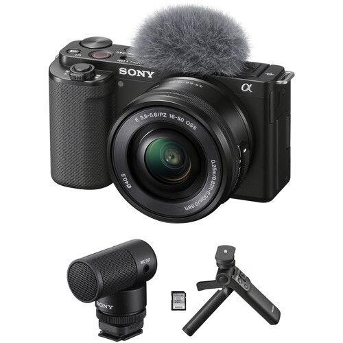 Sony-ZV-E10-Mirrorless-Camera-with-16-50mm-Lens-and-Content-Creator-Kit-Black.jpg دوربین عکاسی سونی Sony ZV-E10 Mirrorless Camera with 16-50mm Lens and Content Creator Kit (Black) - تصویر 1