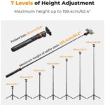 سه‌پایه و مونوپاد موبایل K&F CONCEPT Phone Selfie Stick Tripod kf09.127V1 - تصویر 2
