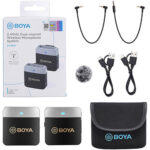 میکروفون بویا مدل BOYA BY-M1V2 2-Person Wireless Microphone System for Cameras and Smartphones - تصویر 2