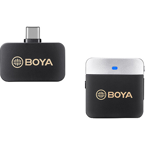 BOYA-BY-M1V3-Wireless-Microphone-System-with-USB-C-Connector-for-Mobile-Devices میکروفون بویا مدل BOYA BY-M1V3 Wireless Microphone System with USB-C Connector for Mobile Devices - تصویر 1