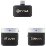 میکروفون بویا مدل BOYA BY-M1V4 2-Person Wireless Microphone System with USB-C Connector for Mobile Devices