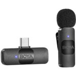 میکروفون بویا مدل BOYA BY-V10 Ultracompact Wireless Microphone System with USB-C Connector for Mobile Devices
