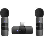 میکروفون بویا مدل BOYA BY-V20 Ultracompact 2-Person Wireless Microphone System with USB-C Connector for Mobile Devices