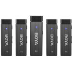 میکروفون بویا مدل BOYA BY-W4 Ultracompact 4-Person Wireless Microphone System for Cameras and Smartphones
