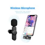 میکروفن یقه ای بی سیم یک فرستنده یک گیرنده K9 + تبدیل Type-c به Lightning - تصویر 4