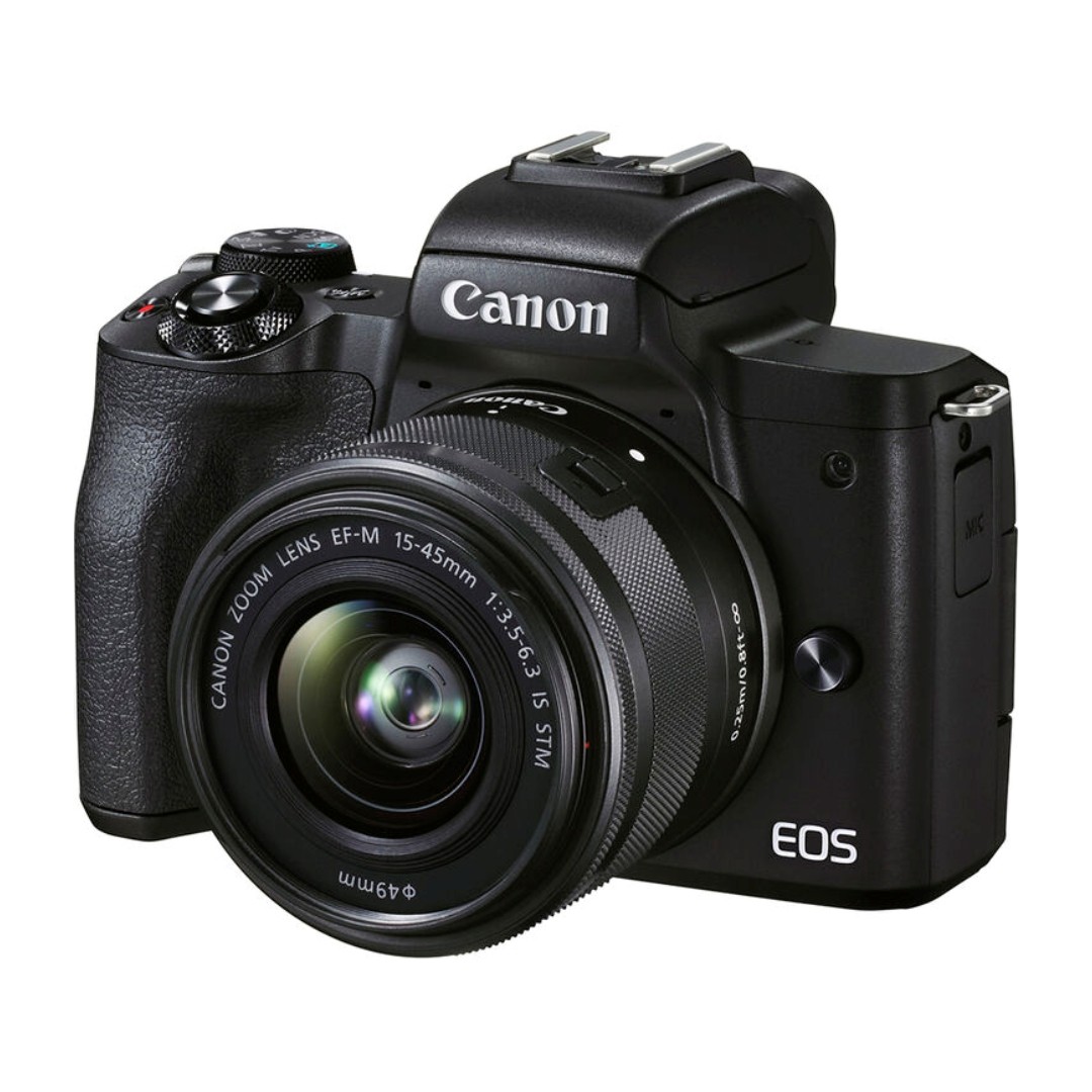 Canon-EOS-M50-Mark-II-Mirrorless-Camera-with-15-45mm-Lens-01 دوربین عکاسی کانن Canon EOS M50 Mark II Mirrorless Camera with 15-45mm Lens (Black) - تصویر 1