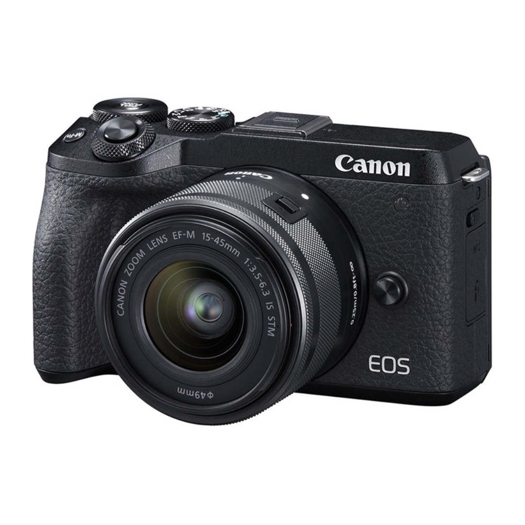 Canon-EOS-M6-Mark-II-Mirrorless-Camera-with-15-45mm-Lens-Black-02 دوربین عکاسی کانن Canon EOS M6 Mark II Mirrorless Camera with 15-45mm Lens (Black) - تصویر 1