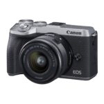 دوربین عکاسی کانن Canon EOS M6 Mark II Mirrorless Camera with 15-45mm Lens and EVF (Silver)