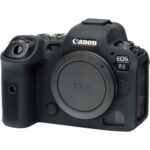 کاور سیلیکونی دوربين کانن رنگ مشکی canon R5 Cover black - تصویر 3
