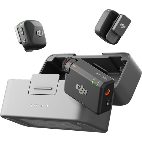 DJI-Mic-Mini-2-Person-Compact-Wireless-Microphone-System-for-Camera-Smartphone-2.4-GHz-1 میکروفن دی جی ای مینی مدل DJI Mic Mini 2-Person Compact Wireless Microphone System - تصویر 1