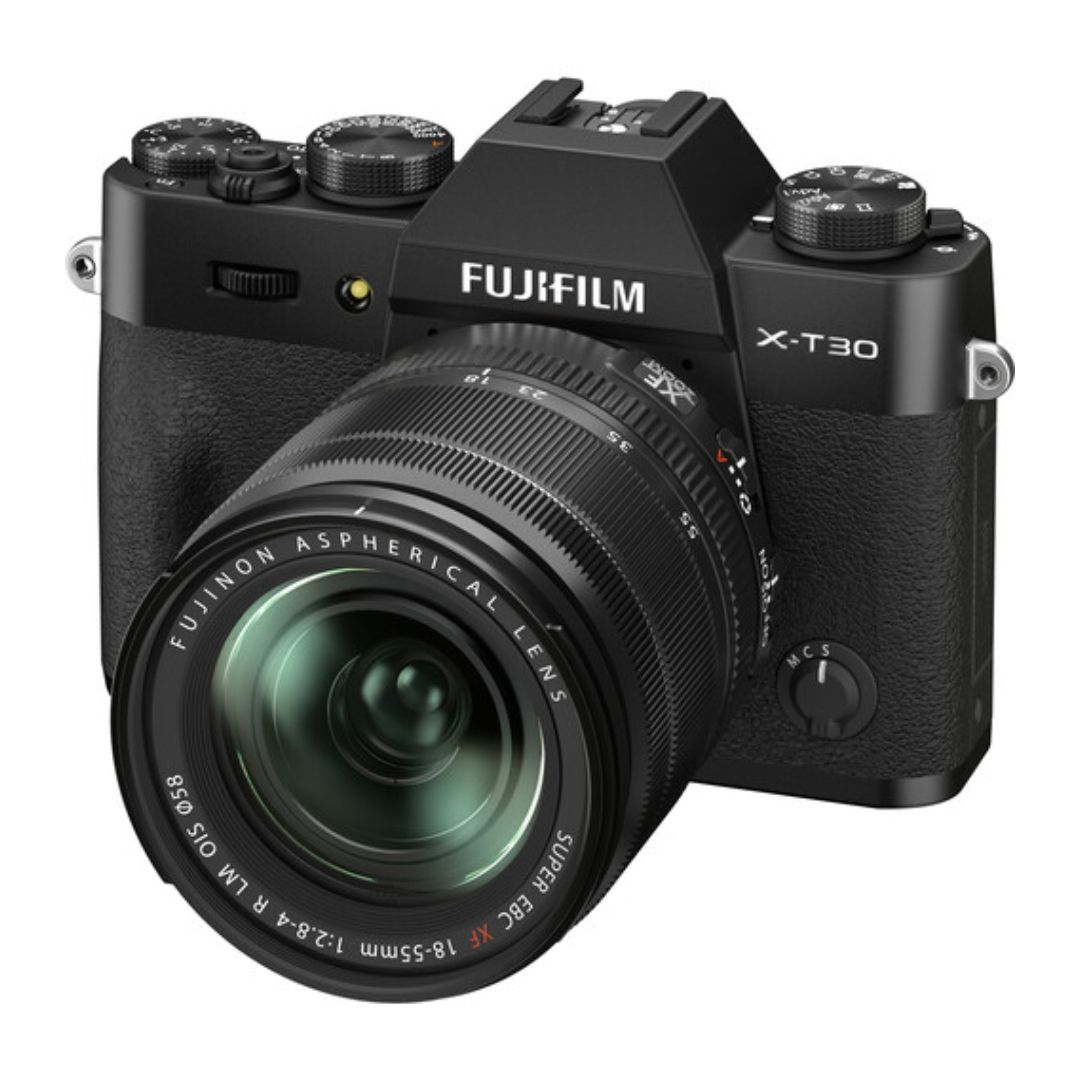 FUJIFILM-X-T30-II-Mirrorless-Camera-with-18-55mm-Lens-Black-01 دوربین عکاسی فوجی فیلم FUJIFILM X-T30 II Mirrorless Camera with 18-55mm Lens (Black) - تصویر 1