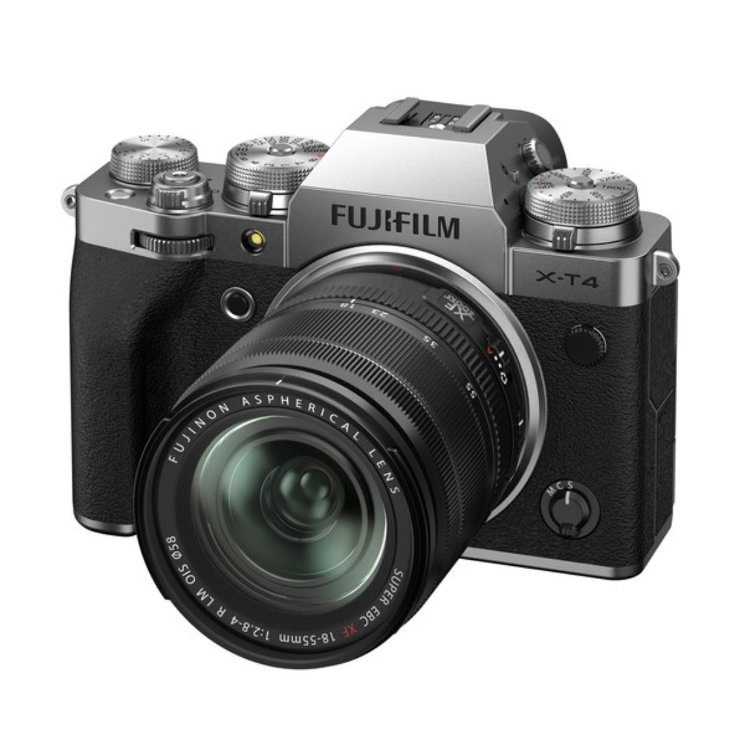FUJIFILM-X-T4-Mirrorless-Camera-with-18-55mm-Lens-Silver-01 دوربین عکاسی فوجی فیلم FUJIFILM X-T4 Mirrorless Camera with 18-55mm Lens (Silver) - تصویر 1