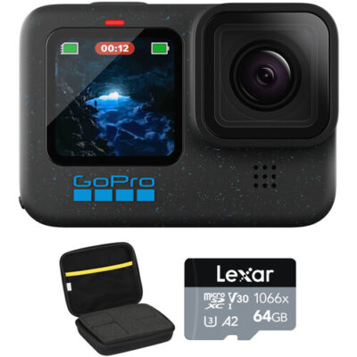 دوربین ورزشی گوپرو هیرو ۱۲ به همراه کیف و کارت حافظه GoPro HERO12 Black Basic Accessory Bundle