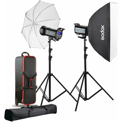 Godox-QS400II-2-Light-Studio-Flash-Kit-01 کیت فلاش گودکس Godox QS400II 2-Light Studio Flash Kit - تصویر 1