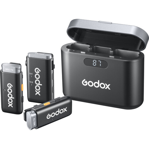 Godox-WEC-2-Person-Wireless-Microphone-System-01 میکروفون گودوکس مدل Godox WEC 2-Person Wireless Microphone System for Cameras - تصویر 1