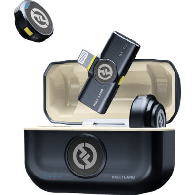 میکروفون بی‌سیم هالی لند Hollyland LARK M2 DUO 2-Person Wireless Microphone System with Lightning Connector (2.4 GHz, Shine Charcoal)