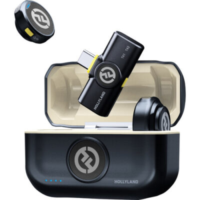 میکروفون بی‌سیم هالی لند Hollyland LARK M2 DUO 2-Person Wireless Microphone System with USB-C Connector (2.4 GHz, Shine Charcoal)