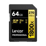 کارت حافظه لکسار Lexar 64GB Professional 1800x UHS-II SDXC Memory Card (GOLD Series)