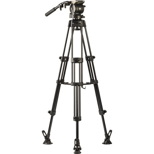 Libec-HS-350M-Tripod-System-with-H35-Head-Mid-Level-Spreader-Rubber-Feet-Case-01 سه پایه فیلمبرداری لیبک مدل Libec HS-350M Tripod System with H35 Head, Mid-Level Spreader, Rubber Feet & Case - تصویر 1