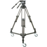 سه پایه فیلمبرداری لیبک مدل Libec LX10 Studio Two-Stage Aluminum Tripod System and H65B Head with Dual Pan Handles and Spreader Dolly