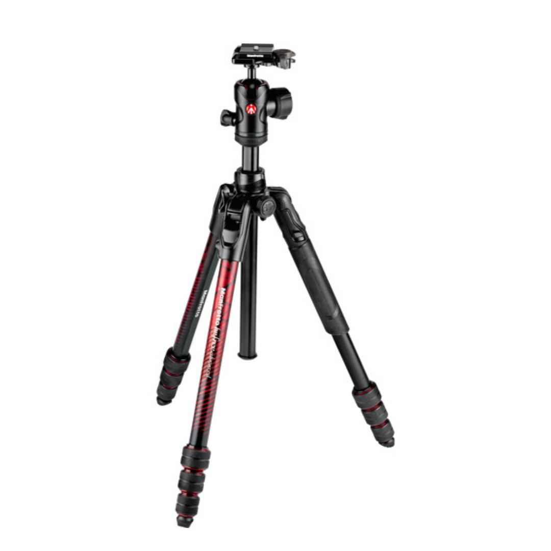Manfrotto-Befree-Advanced-Travel-Aluminum-Tripod-with-494-Ball-Head-Twist-Locks-Red سه پایه عکاسی مانفرتو Manfrotto Befree Advanced Travel Aluminum Tripod with 494 Ball Head (Twist Locks, Red) - تصویر 1