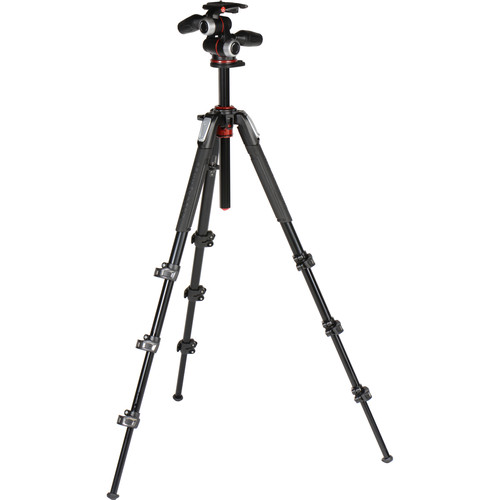 Manfrotto-MK190XPRO4-3W-Aluminum-Tripod-with-3-Way-PanTilt-Head-01 سه پایه عکاسی مانفرتو Manfrotto MK190XPRO4-3W Aluminum Tripod with 3-Way Pan/Tilt Head - تصویر 1