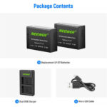 شارژر و باتری دوربین Neewer LP-E17 Battery 2-Pack with Dual USB Charger (1250mAh) - تصویر 2