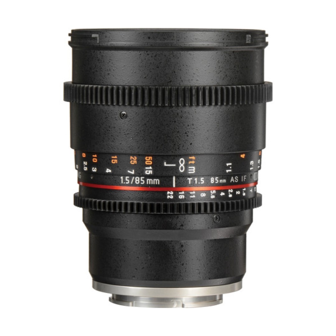 Samyang-85mm-T1.5-VDSLRII-Cine-Lens-for-Sony-E-Mount-01 لنز سامیانگ Samyang 85mm f/1.4 Aspherical IF Lens for Sony E-Mount Cameras - تصویر 1