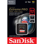 کارت حافظه سن دیسک SanDisk 64GB Extreme PRO UHS-I SDXC Memory Card 200MB/s