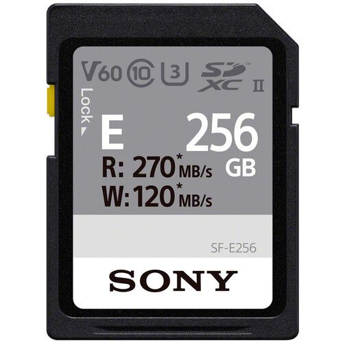 Sony-256GB-SF-E-Series-UHS-II-SDXC-Memory-Card کارت حافظه سونی Sony 256GB SF-E Series UHS-II SDXC Memory Card - تصویر 1