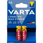 باتری قلمی آلکالاین وارتا Longlife Max Power بسته 2 عددی