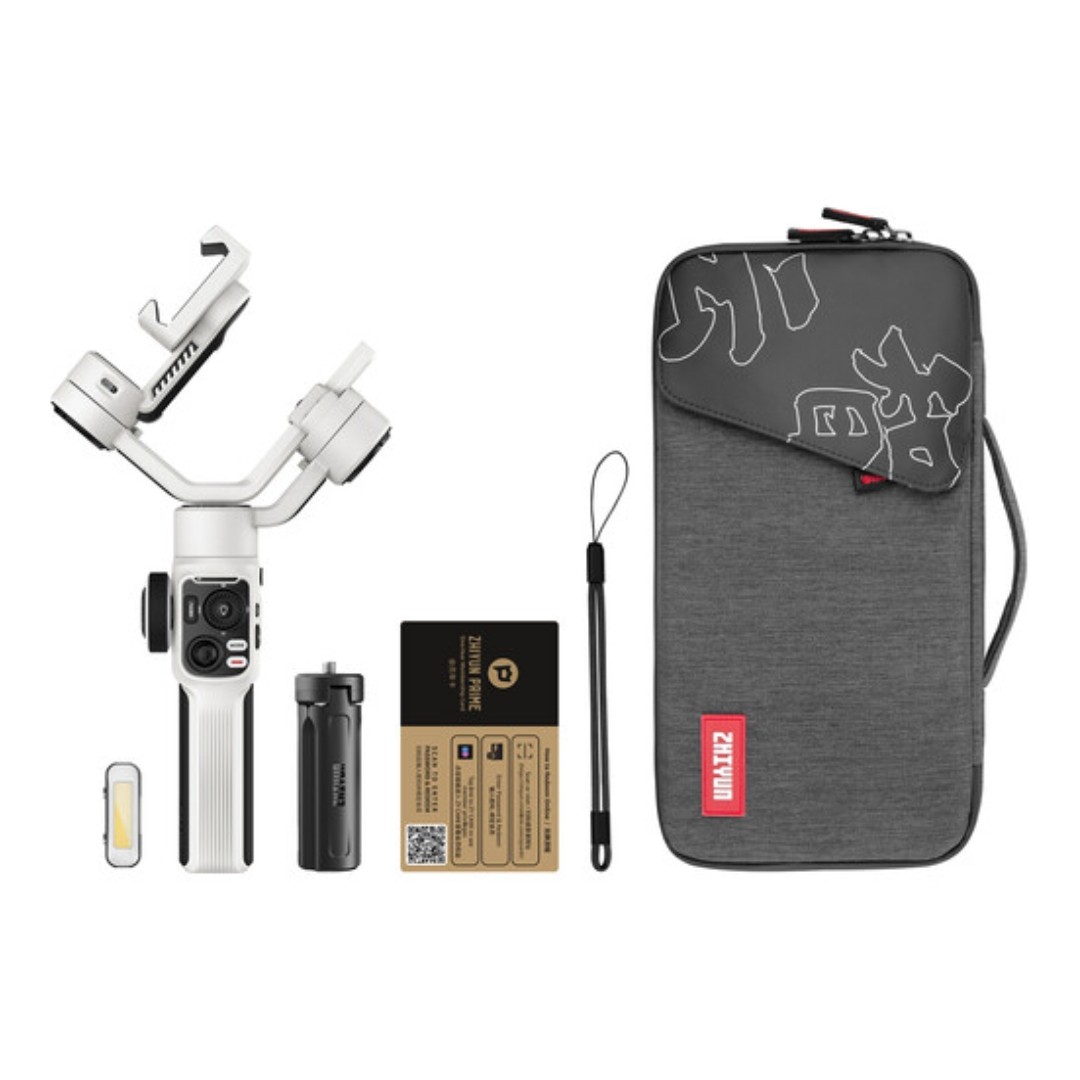 Zhiyun-Tech-SMOOTH-5S-Pro-Smartphone-Stabilizer-Combo-White-01 گیمبال موبایل ژیون تک پک کمبو Zhiyun-Tech SMOOTH 5S Combo (White) - تصویر 1