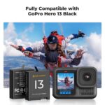 شارژر گوپرو13 به همراه 3عدد باتری K&F CONCEPT Hero 13 - تصویر 5