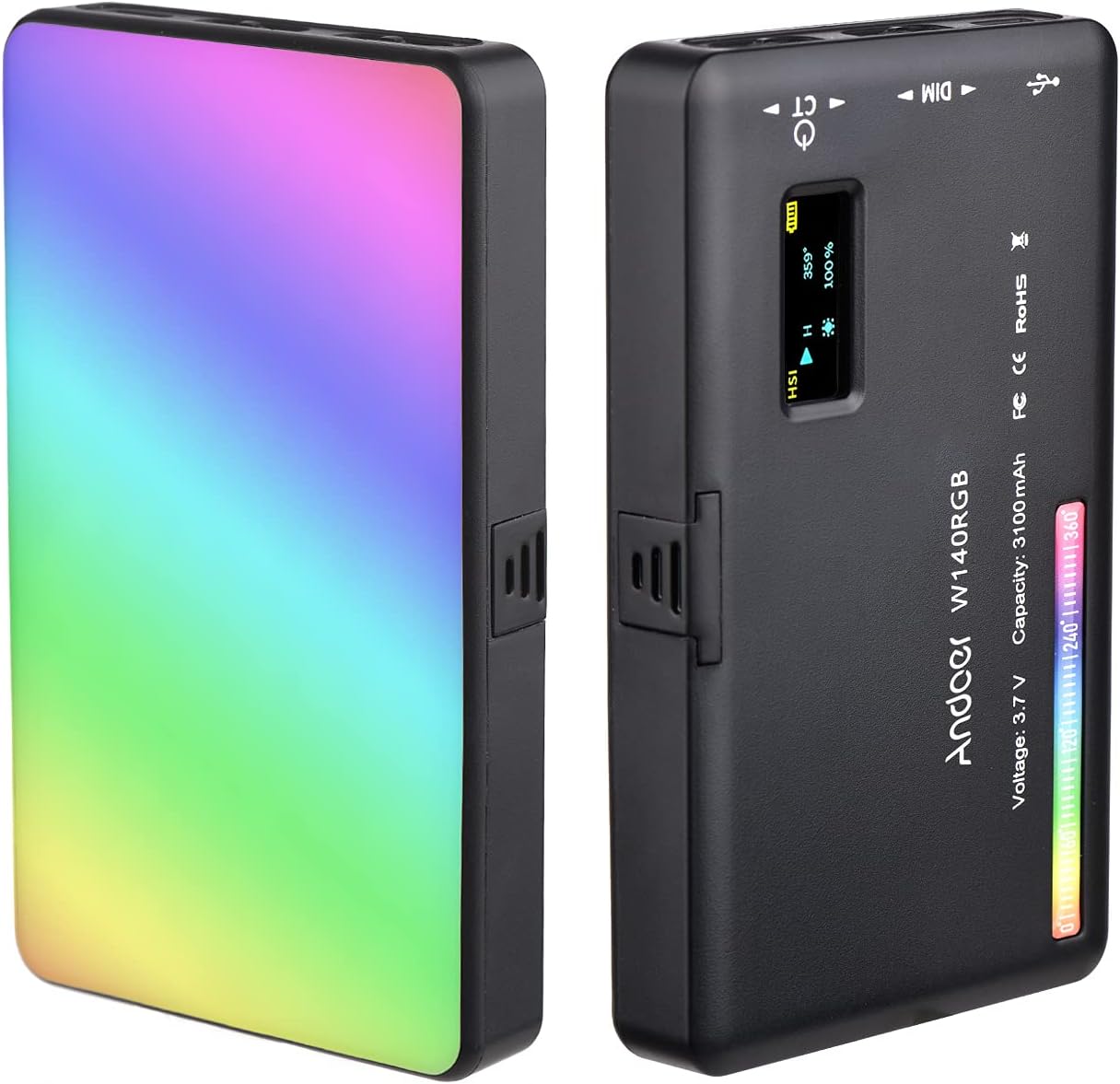 w140 فلات نور چند رنگ W140 RGB LED Video Light - تصویر 1